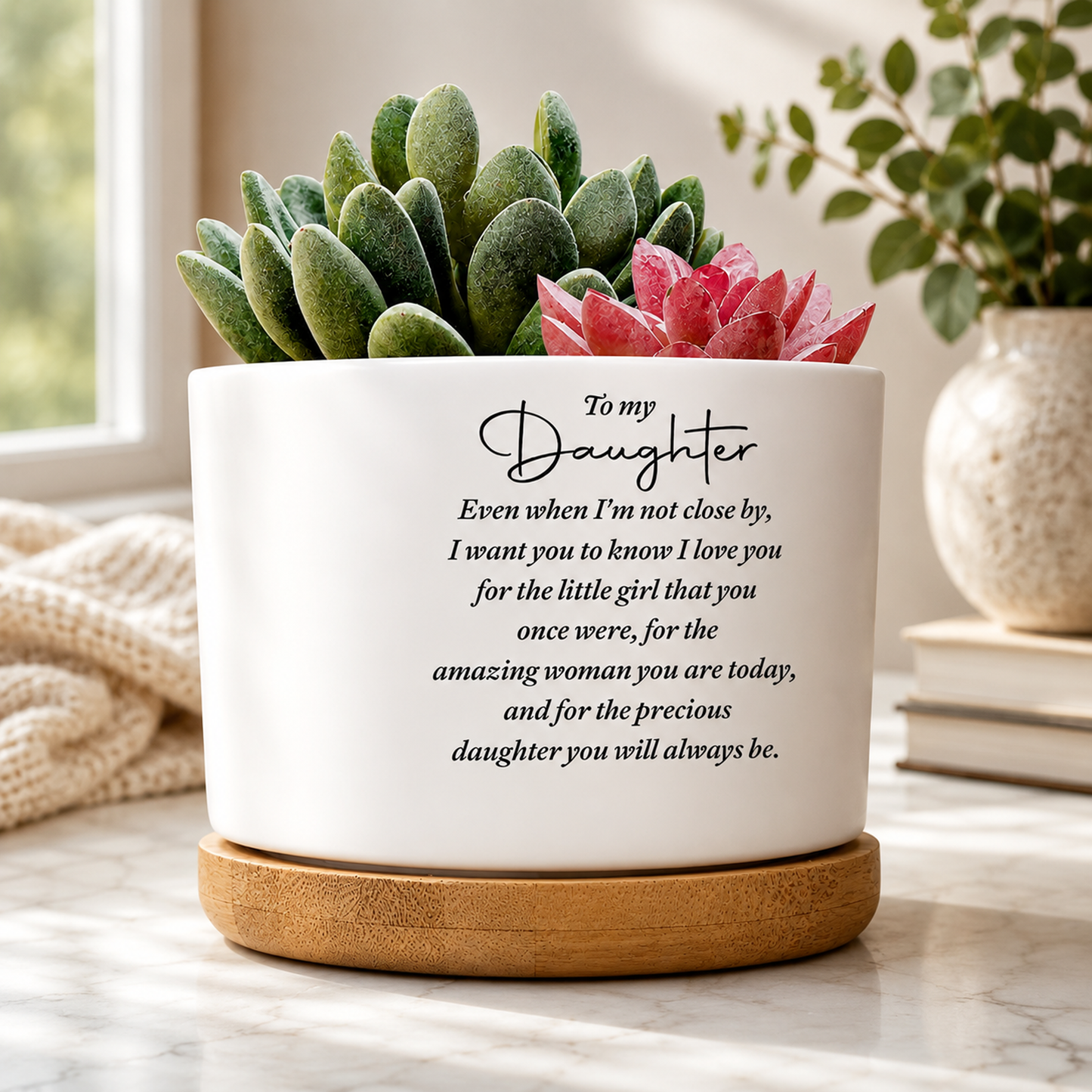 To My Daughter I Love You, Personalized Plant Pot, Gift For Daughter