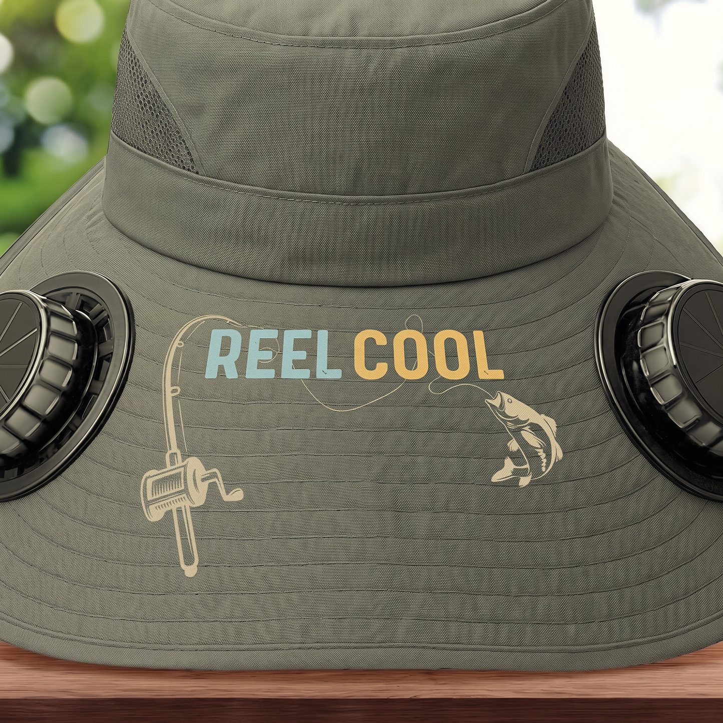 Custom Hat With Fans Solar Power - Personalized Birthday Fishing Gifts For Fisherman, Dad, Grandpa - Reel Cool Grandpa