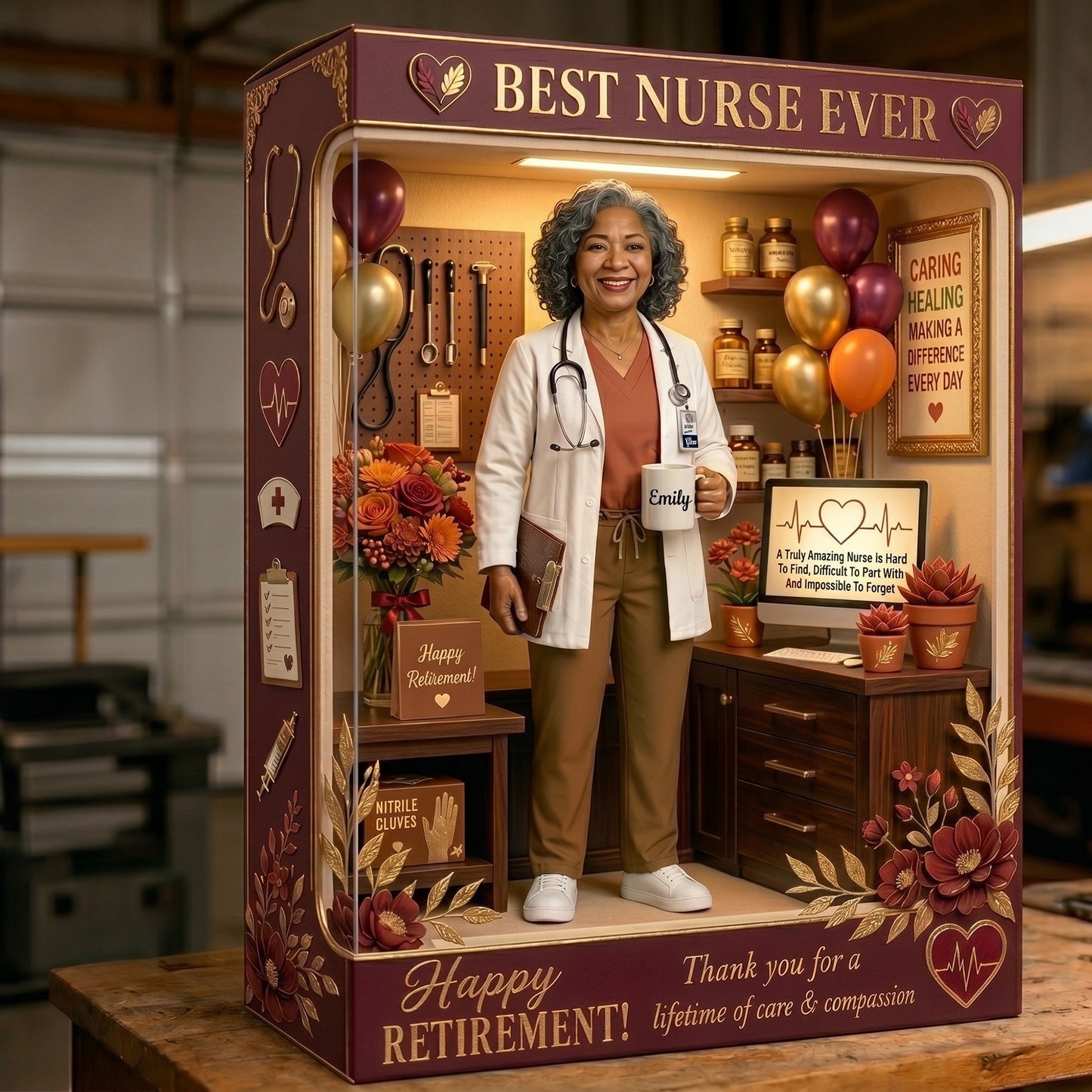 Best Nurse Ever - Personalized Nurse Retirement Custom Shaped Acrylic Plaque