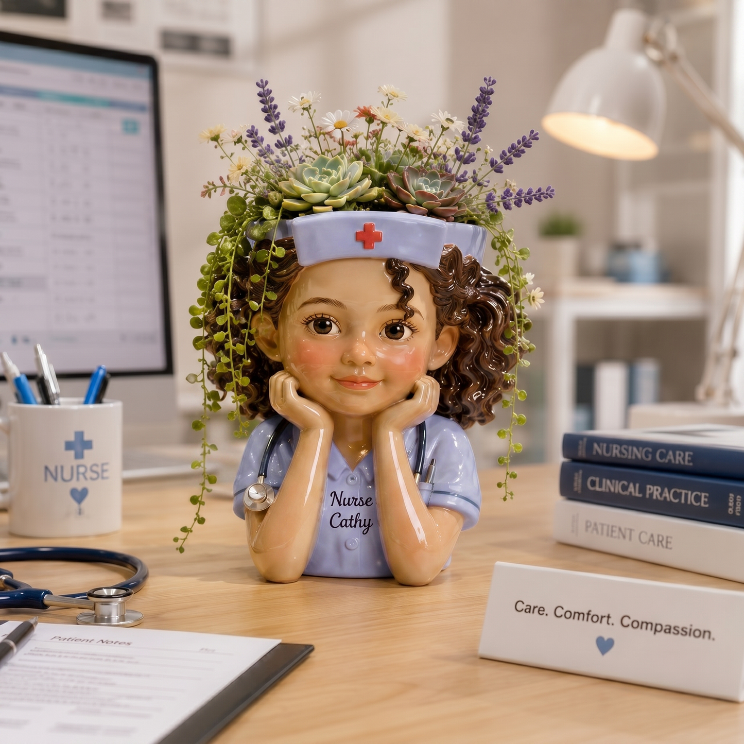 Custom Any Photo - Personalized Nurse Acrylic Pot