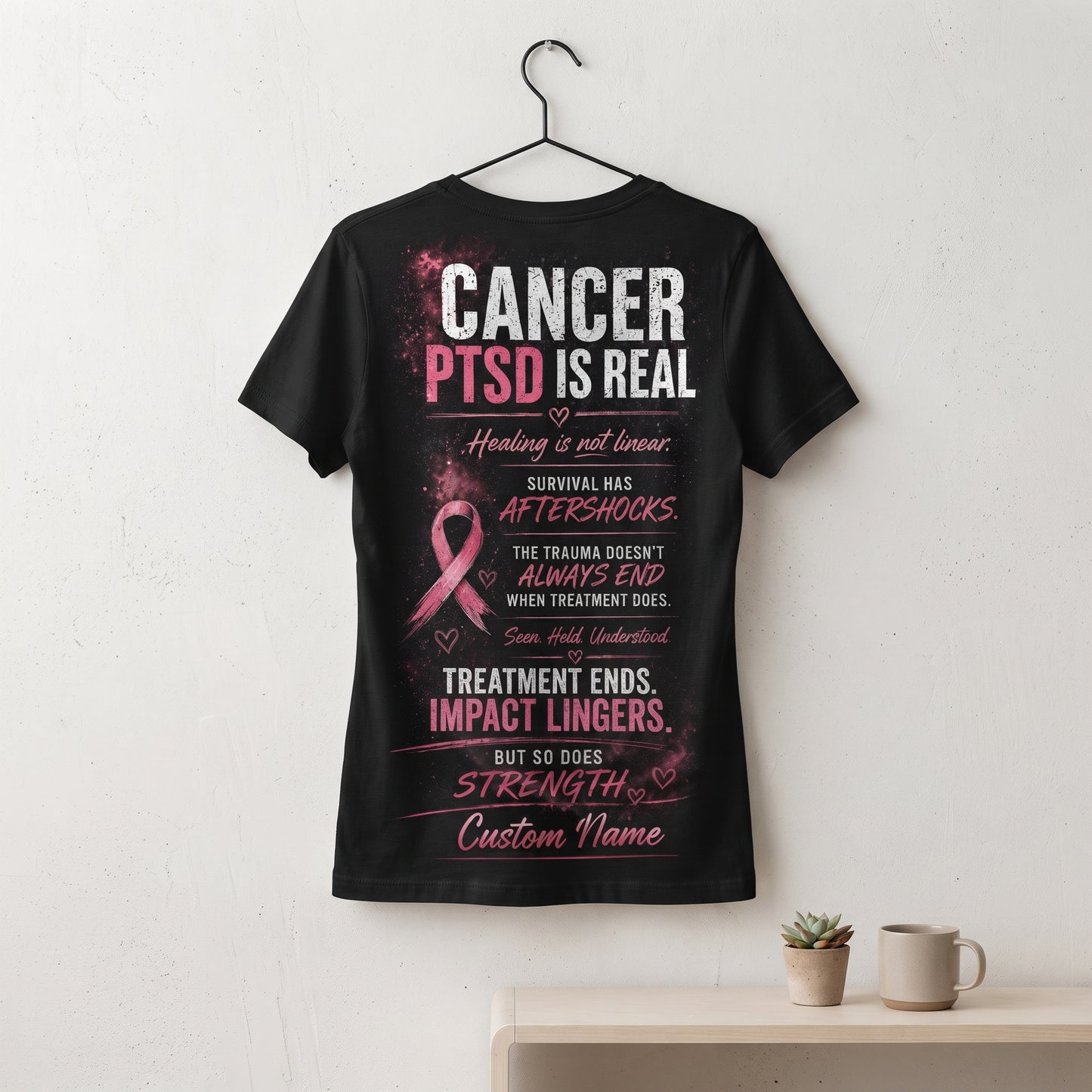 Women's Casual Breast Cancer Awareness Print Top