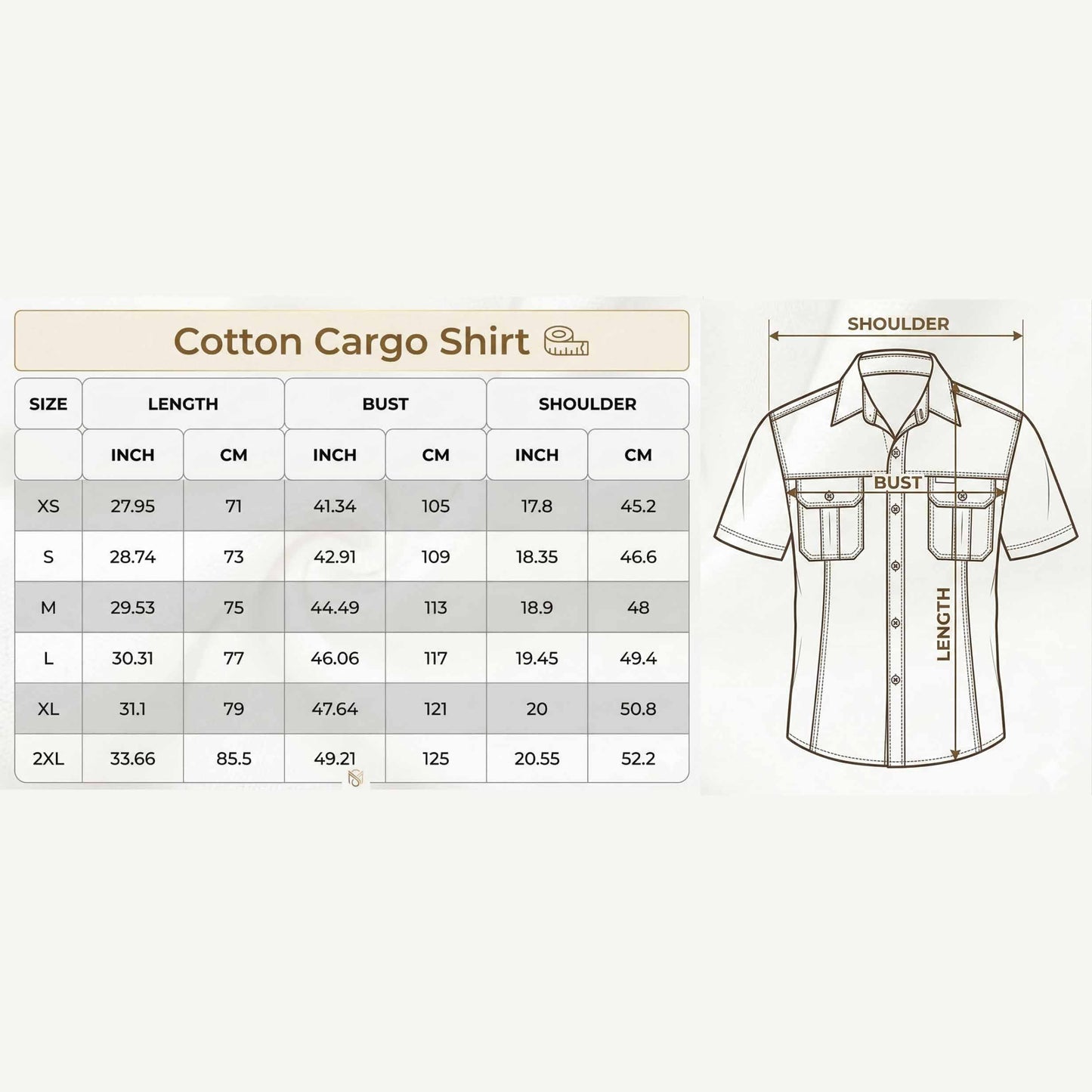 Custom US Military Branch & Unit Cotton Cargo Shirt – Personalized Veteran Name