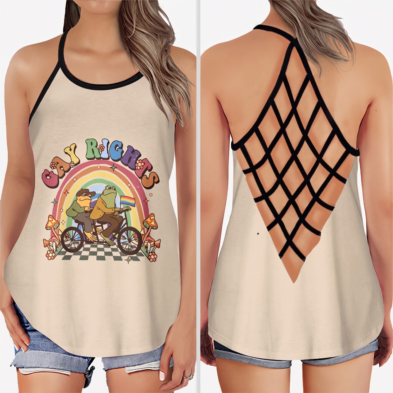Gay Right - Personalized LGBT Support Cross Tank Top
