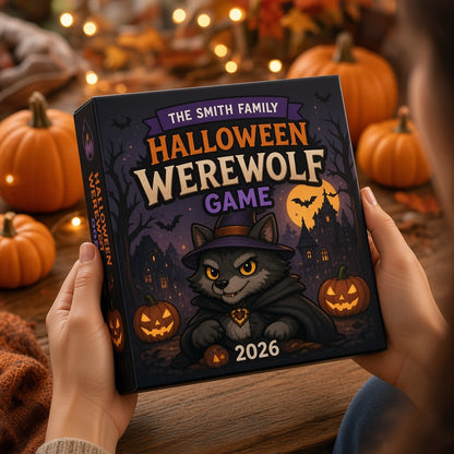 Personalized Halloween Werewolf Card Game, Custom Family Party Game, Halloween Party Cards, Spooky Game Night, Halloween Gift for Kids & Adults