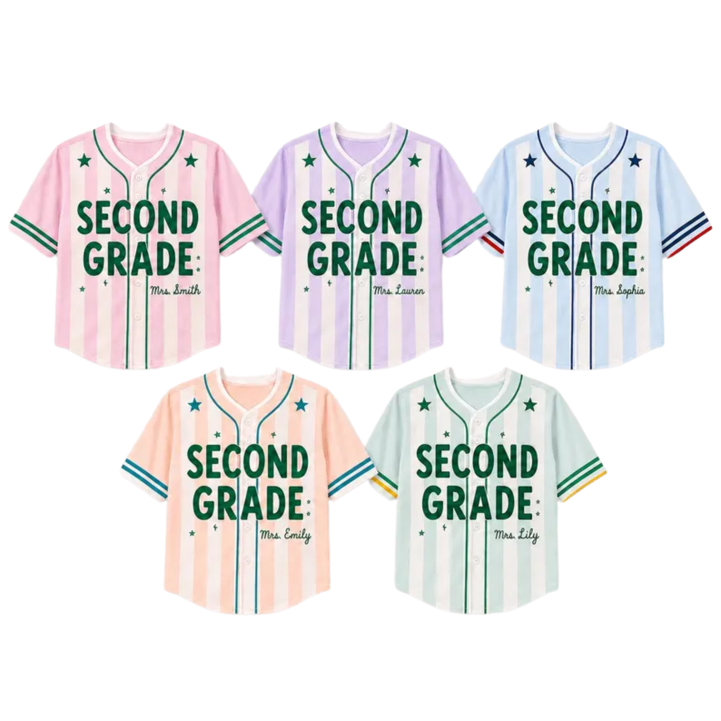 Personalized Teacher Baseball Jersey, Custom Name & Number Baseball Shirt, Back to School Teacher Gift