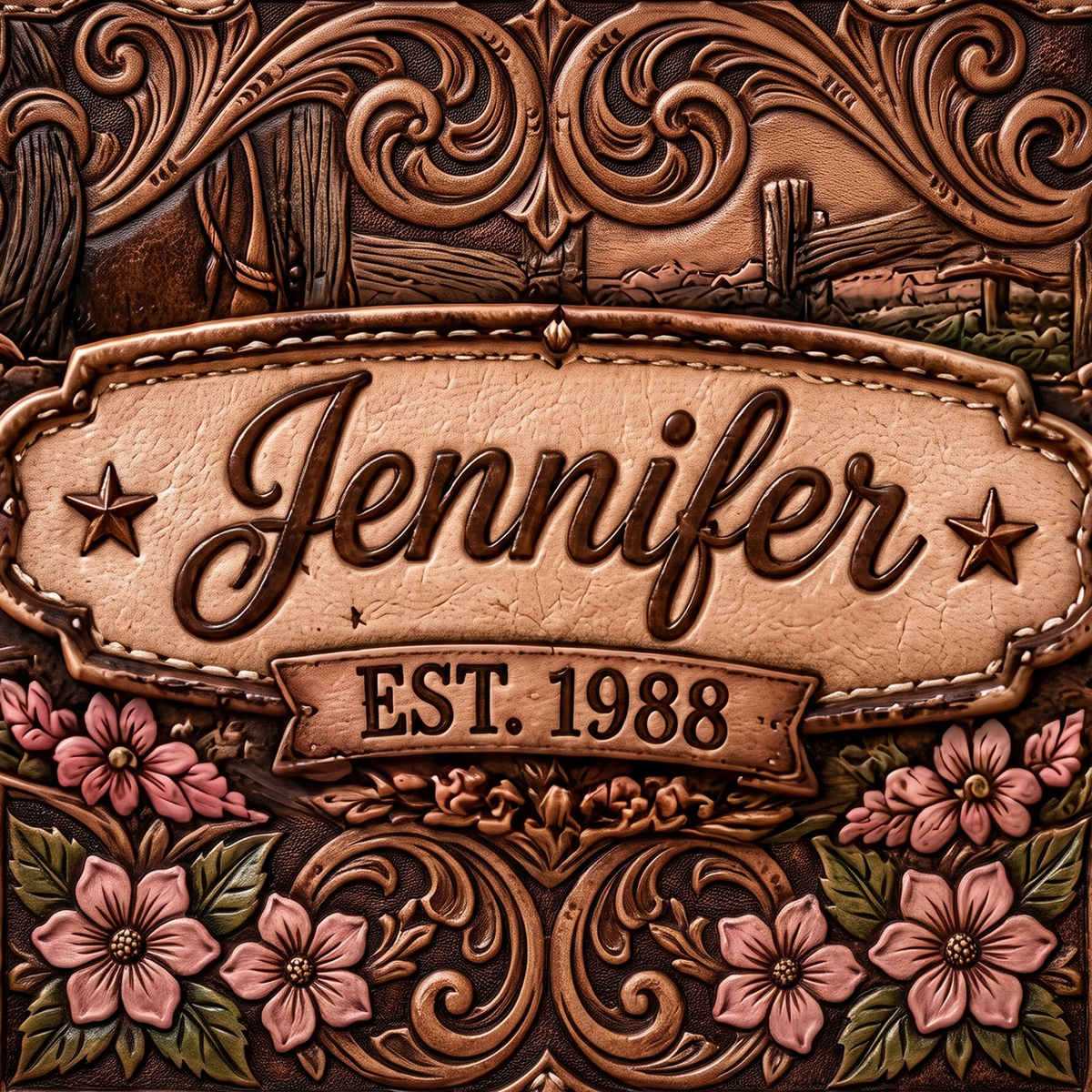 Personalized Cowgirl Leather Wallet, Western Rodeo Purse for Women, Custom Name Cowgirl Wallet, Rustic Cowboy Gift for Her, Cowgirl Birthday Gift