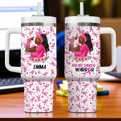 Breast Cancer Awareness Tumbler - Personalized Gift For Mom