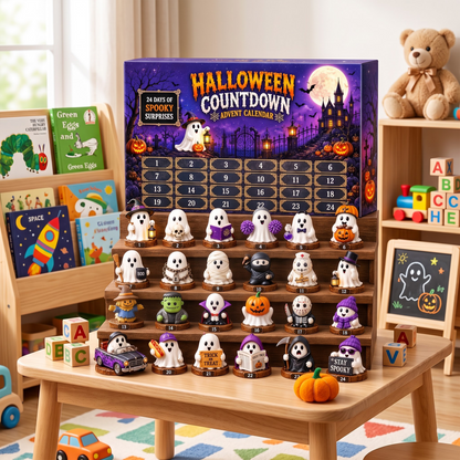 Halloween Advent Calendar 2026, 24 Days of Spooky Ghost Collectible Figures, Halloween Countdown Surprise Gift