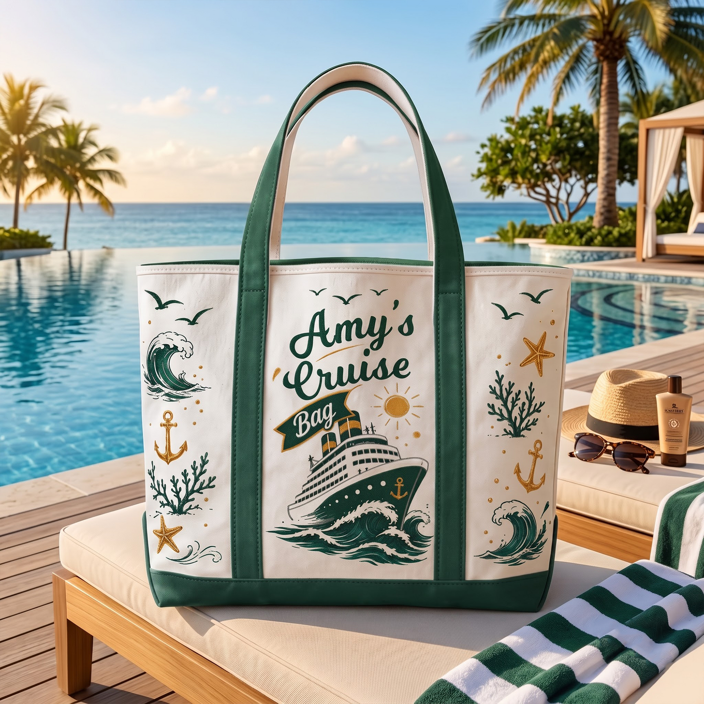 My Cruise Bag - Cruise Friends Vacation Travel Matching - Personalized Tote Bag
