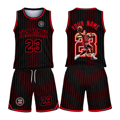 Custom Basketball Jersey & Shorts Set, Personalized Team Name Number Logo Uniform, Basketball Set Custom