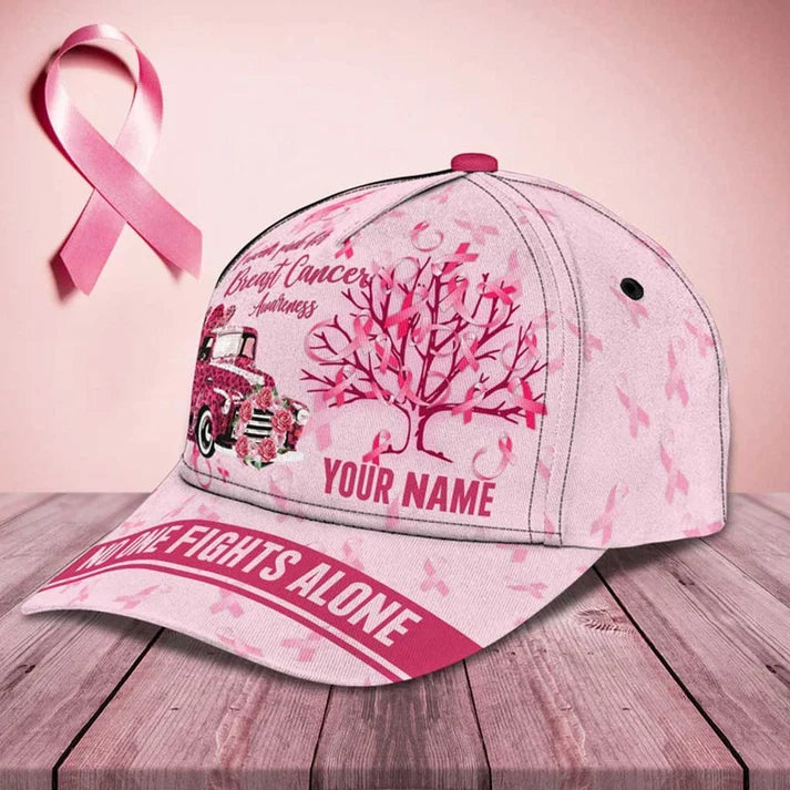I Wear Pink For Breast Cancer Awareness - Personalized Classic Cap