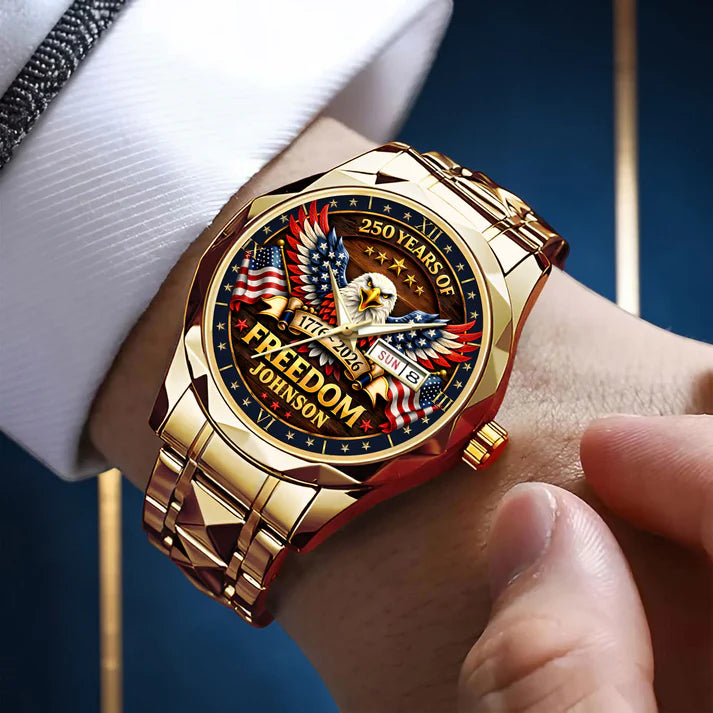 Personalized United State 250th Anniversary Alloy Luxury Quartz Watch