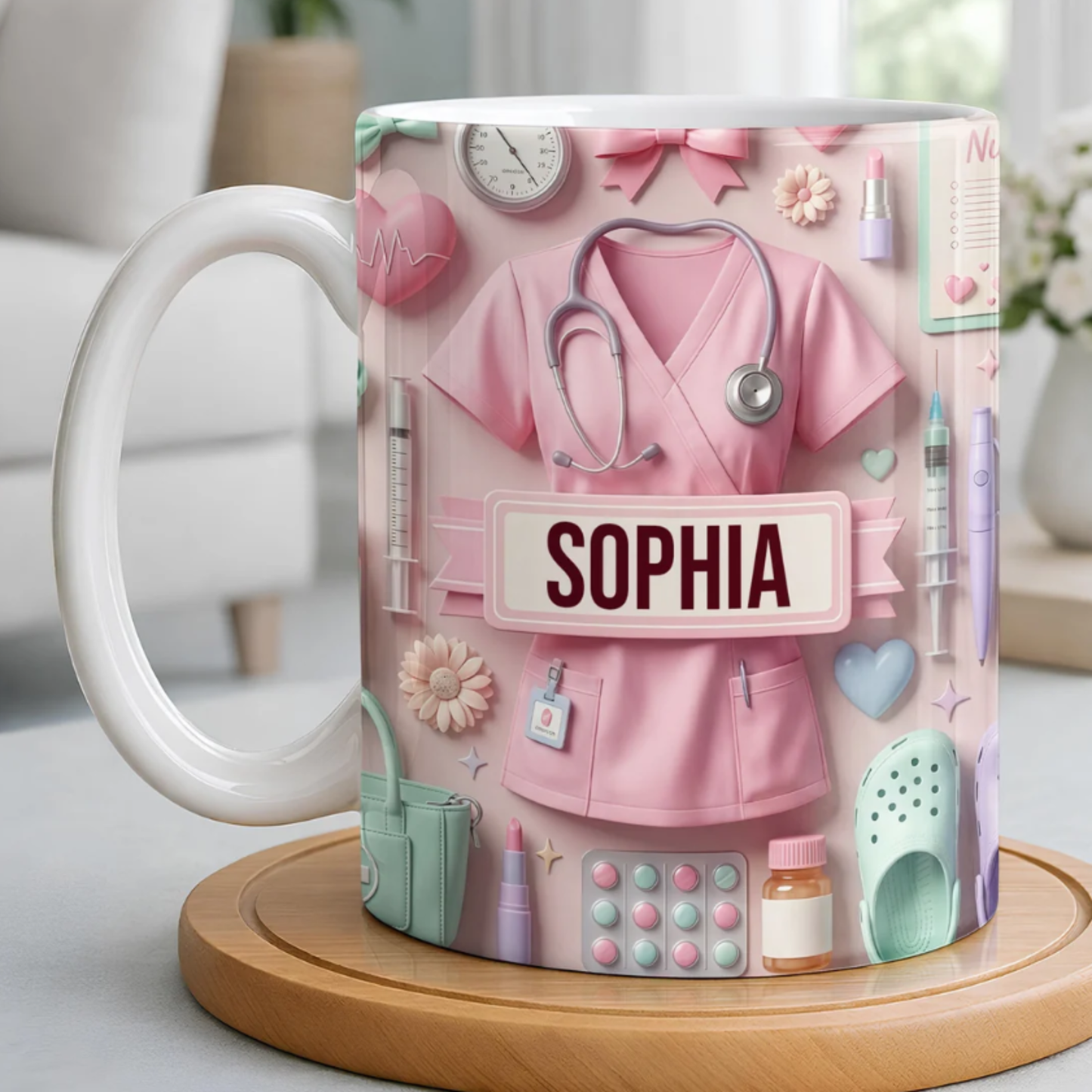 Heartfelt Gift for Dedicated Nurses, Custom Coffee Mug, Gift for Nurses and Healthcare Workers