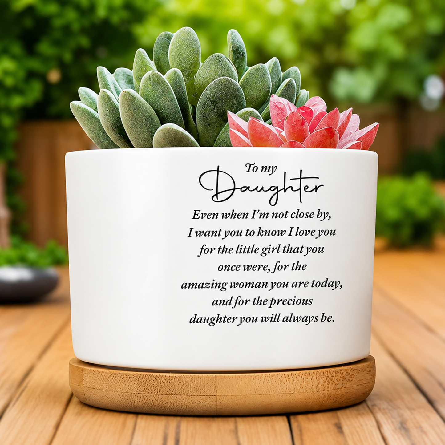 To My Daughter I Love You, Personalized Plant Pot, Gift For Daughter