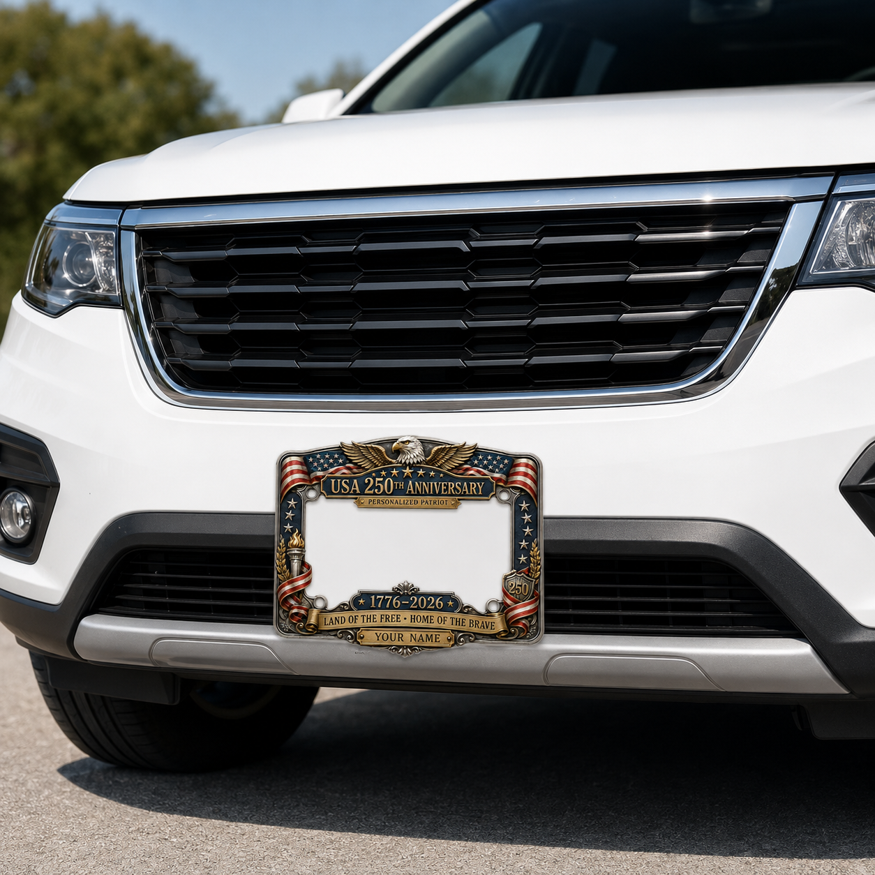 USA 250th Anniversary Personalized Patriot License Plate Frame