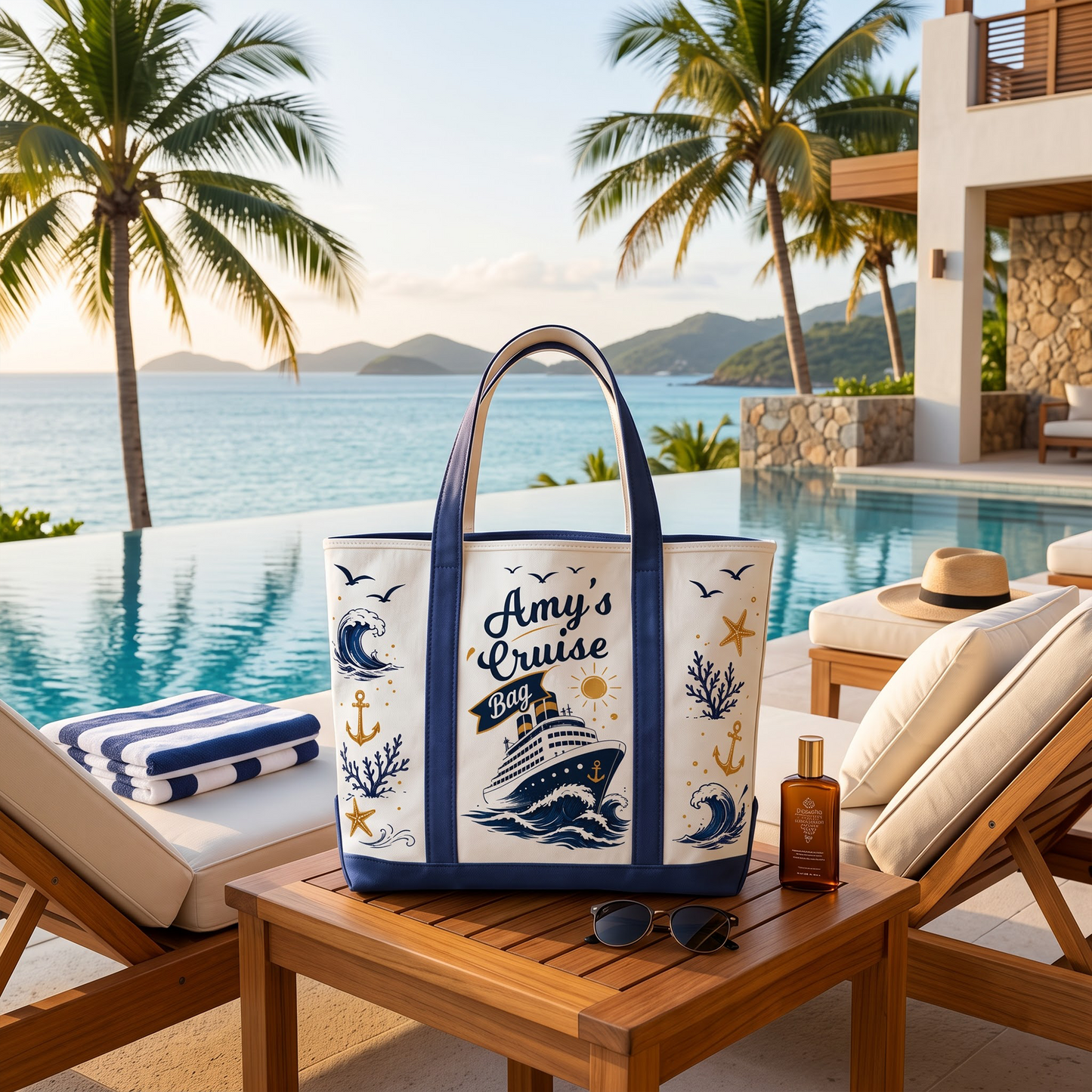 My Cruise Bag - Cruise Friends Vacation Travel Matching - Personalized Tote Bag