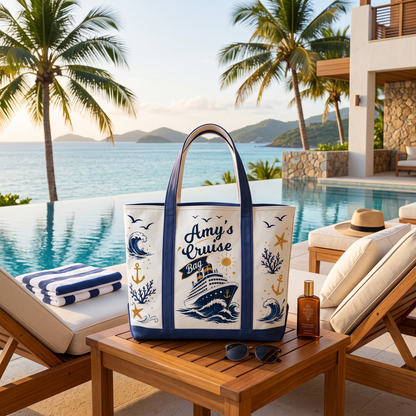 My Cruise Bag - Cruise Friends Vacation Travel Matching - Personalized Tote Bag