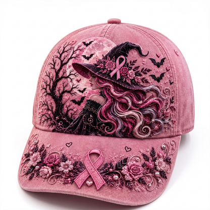 Personalized Breast Cancer Awareness Hat, Pink Ribbon Baseball Cap, Breast Cancer Survivor Gift, Custom Name Hat for Women, Cancer Support Gift