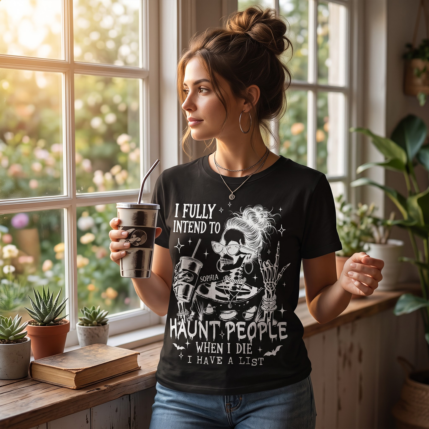 Personalized I Fully Intend To Haunt People Funny Halloween Dark Shirt