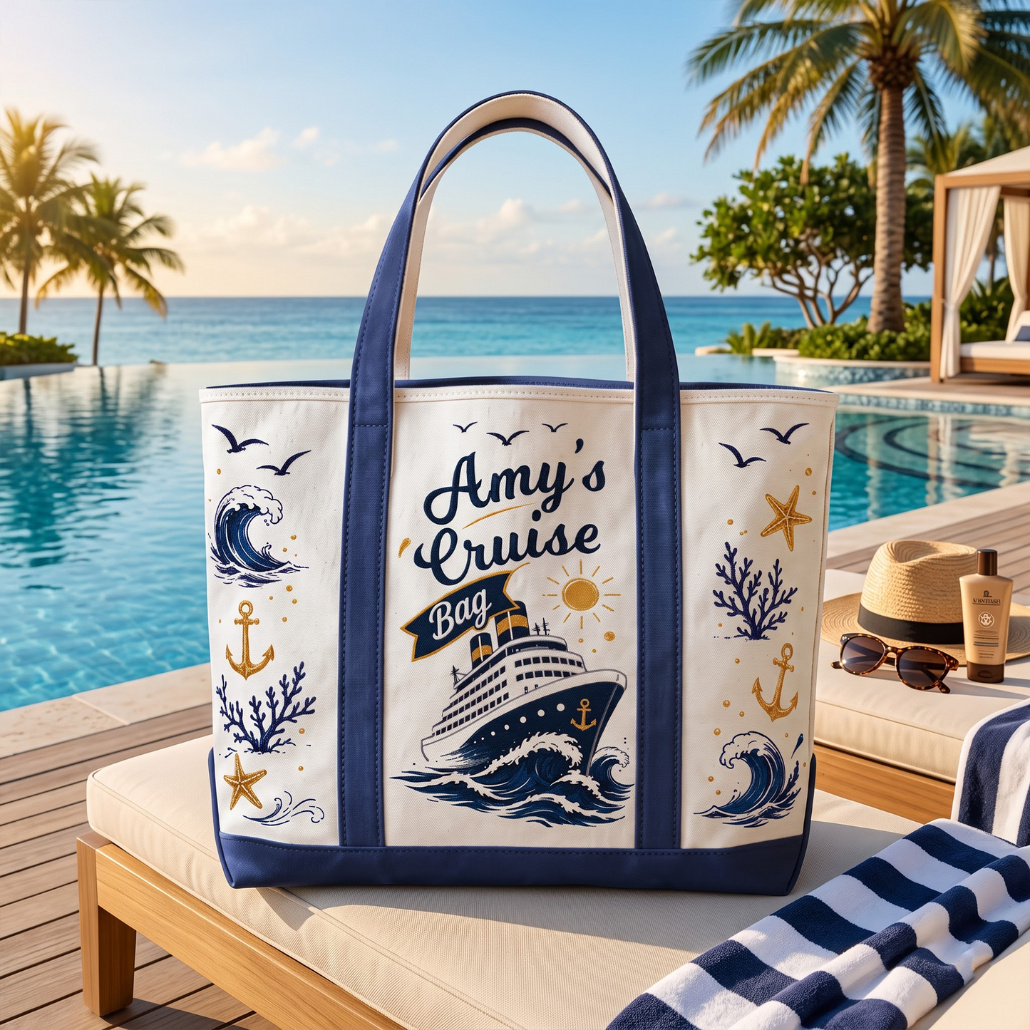 My Cruise Bag - Cruise Friends Vacation Travel Matching - Personalized Tote Bag