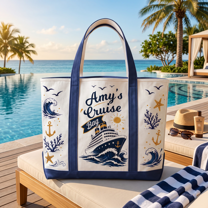 My Cruise Bag - Cruise Friends Vacation Travel Matching - Personalized Tote Bag