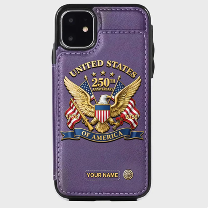 United States 250th Anniversary Custom Wallet Phone Case