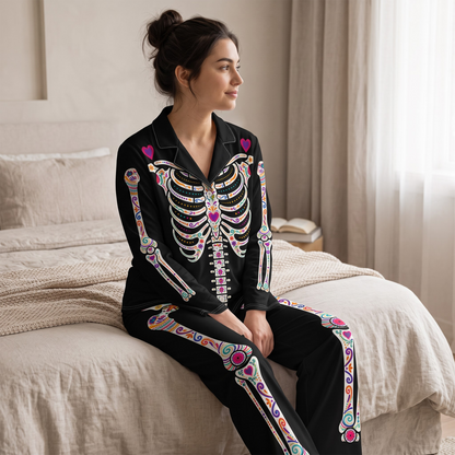 Personalised Sugar Skull Skeleton Pyjamas for Halloween