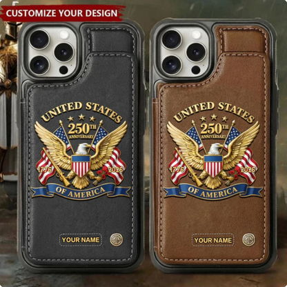United States 250th Anniversary Custom Wallet Phone Case