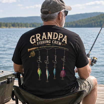 Grandpa Fishing Crew Shirt - Personalized Shirt