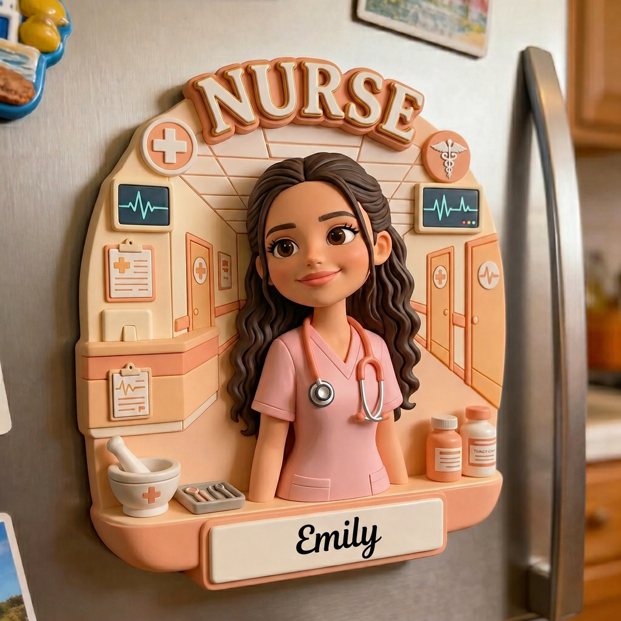 Personalized Nurse Fridge Magnet With Custom Name - Thoughtful Gift For Nurses