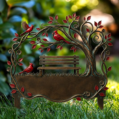 Memorial Stake Cardinal Remembrance Gift - Personalized Garden Stake