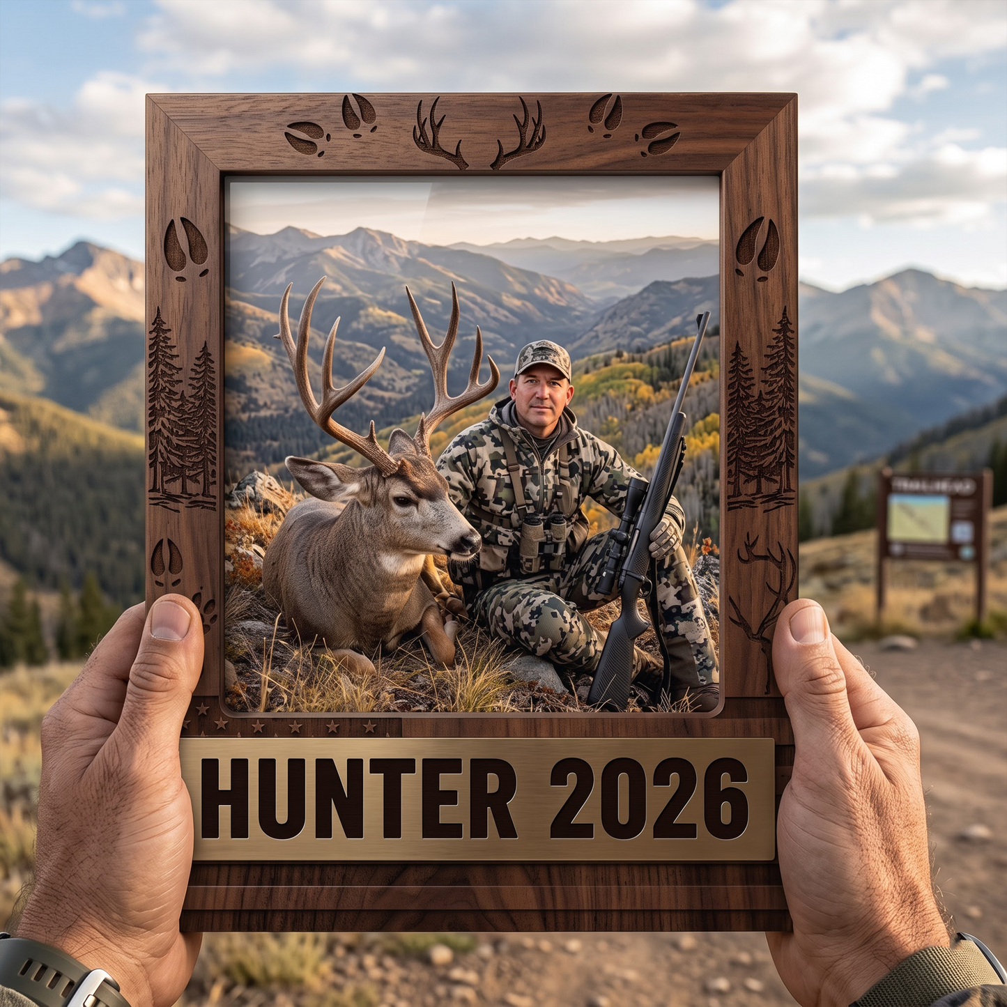 Custom Any Photo - Personalized Hunting Custom Shaped Acrylic Plaque