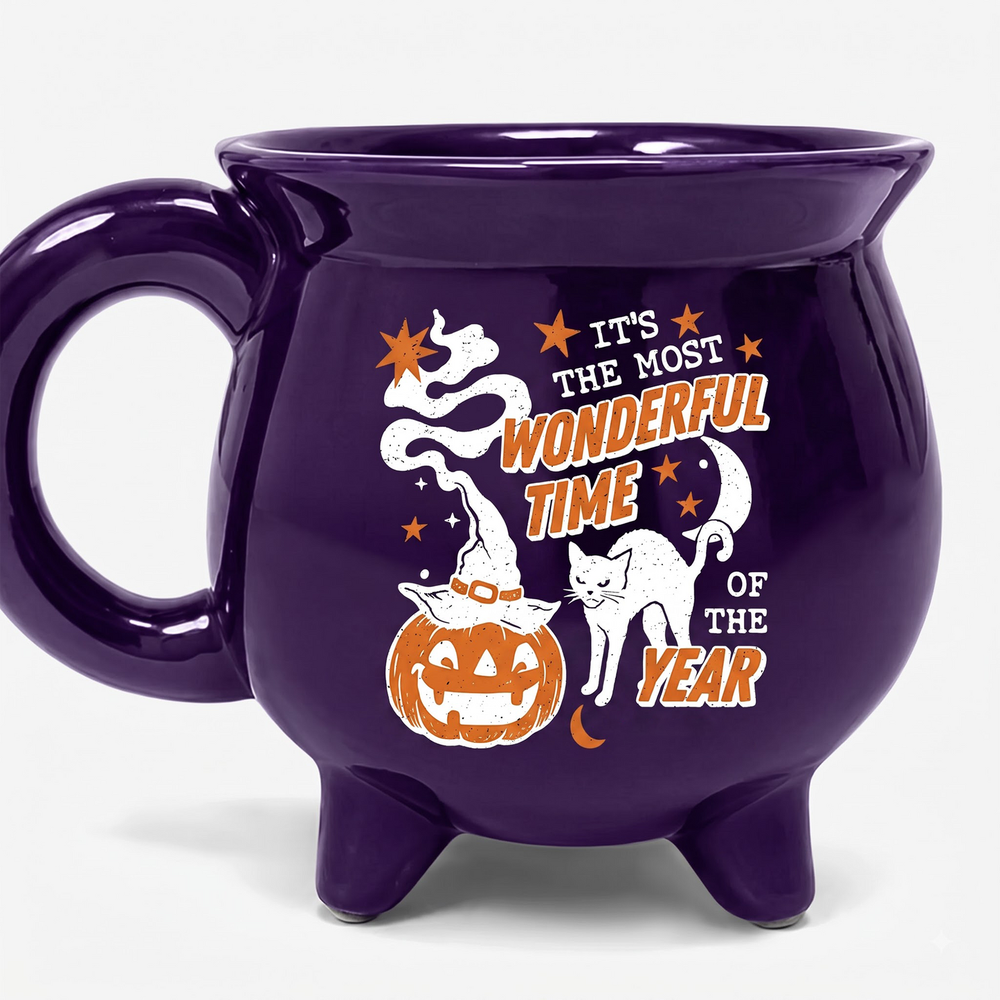 Personalised It's the Most Wonderful Time of the Year Cauldron Coffee Mug for Halloween
