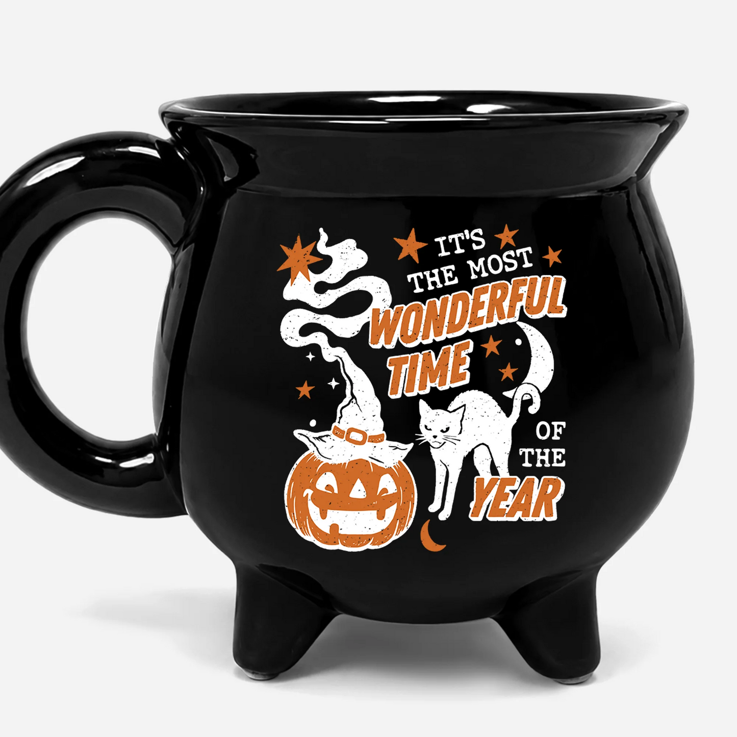 Personalised It's the Most Wonderful Time of the Year Cauldron Coffee Mug for Halloween