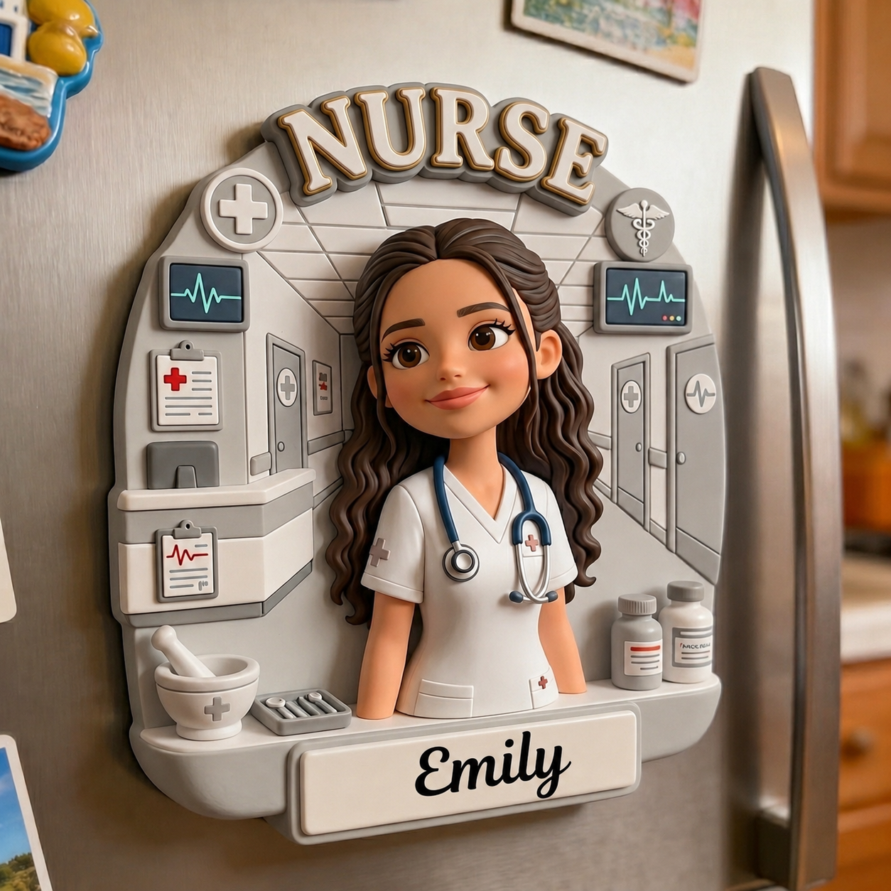 Personalized Nurse Fridge Magnet With Custom Name - Thoughtful Gift For Nurses