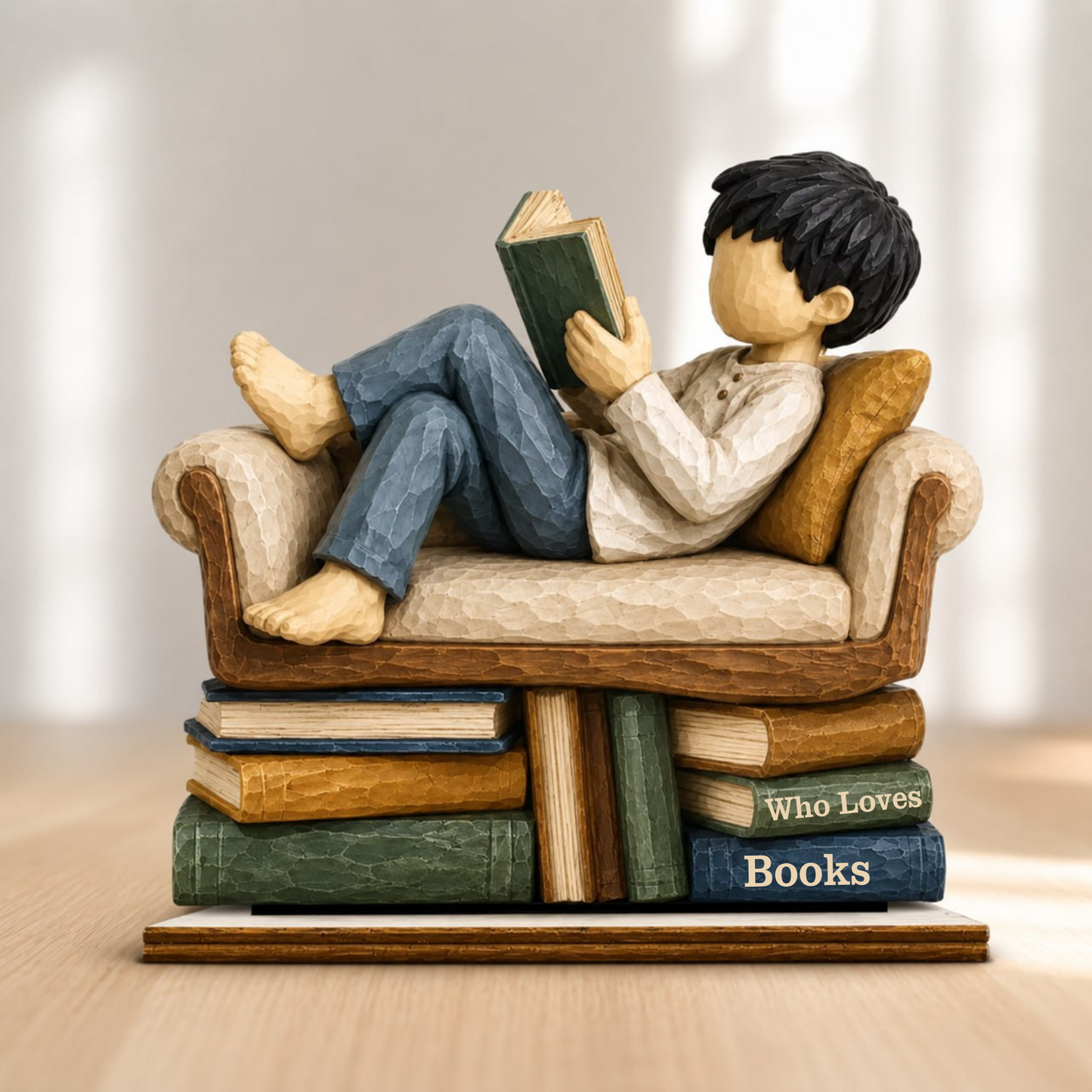 Custom 2-Layered Wooden Plaque - Personalized Bookish Gifts For Book Lovers, Bookworms, Readers - Lost In My Own World