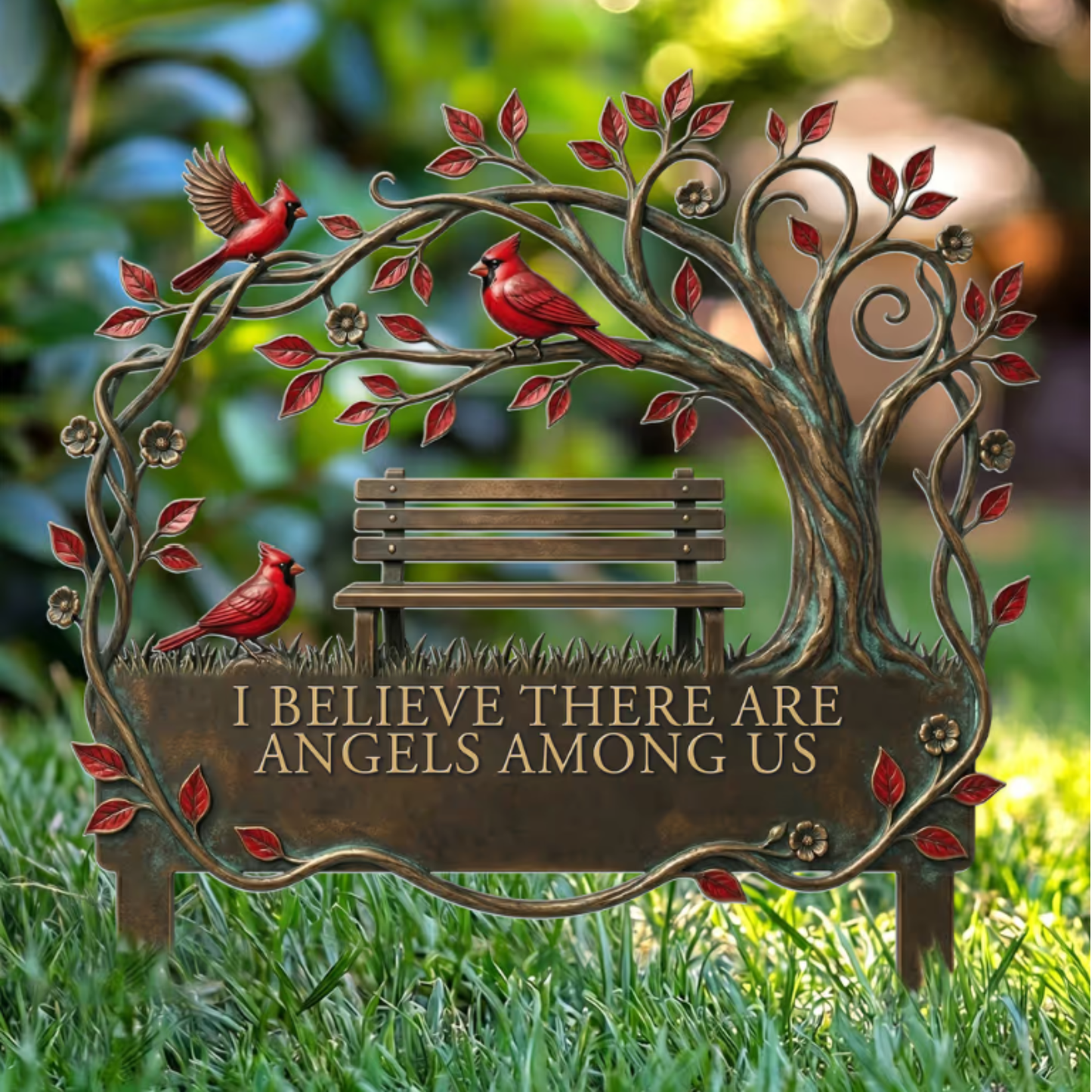 Memorial Stake Cardinal Remembrance Gift - Personalized Garden Stake