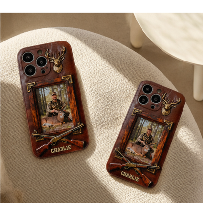 Hunting Achievement - Personalized Hunting Leather Phone Case