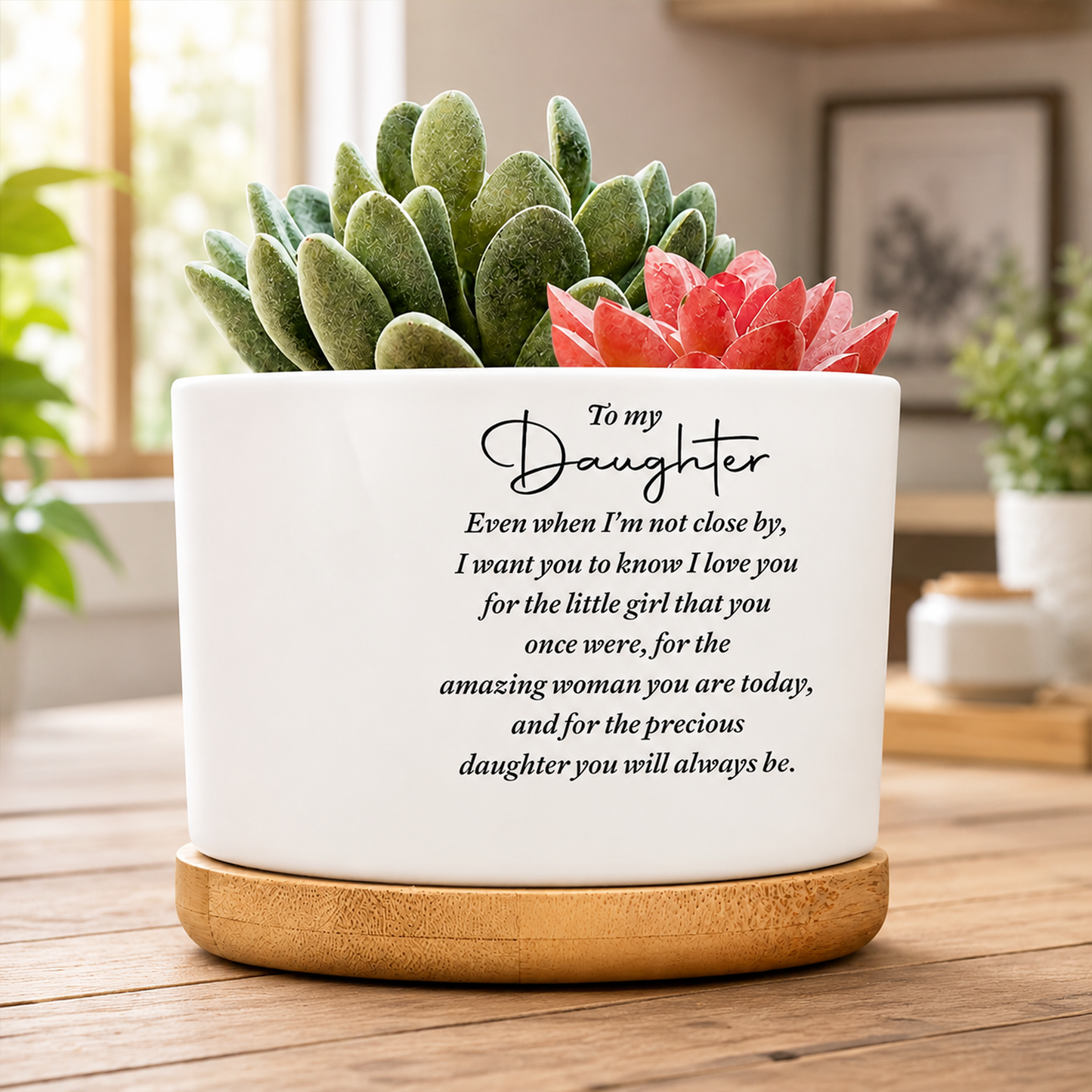 To My Daughter I Love You, Personalized Plant Pot, Gift For Daughter