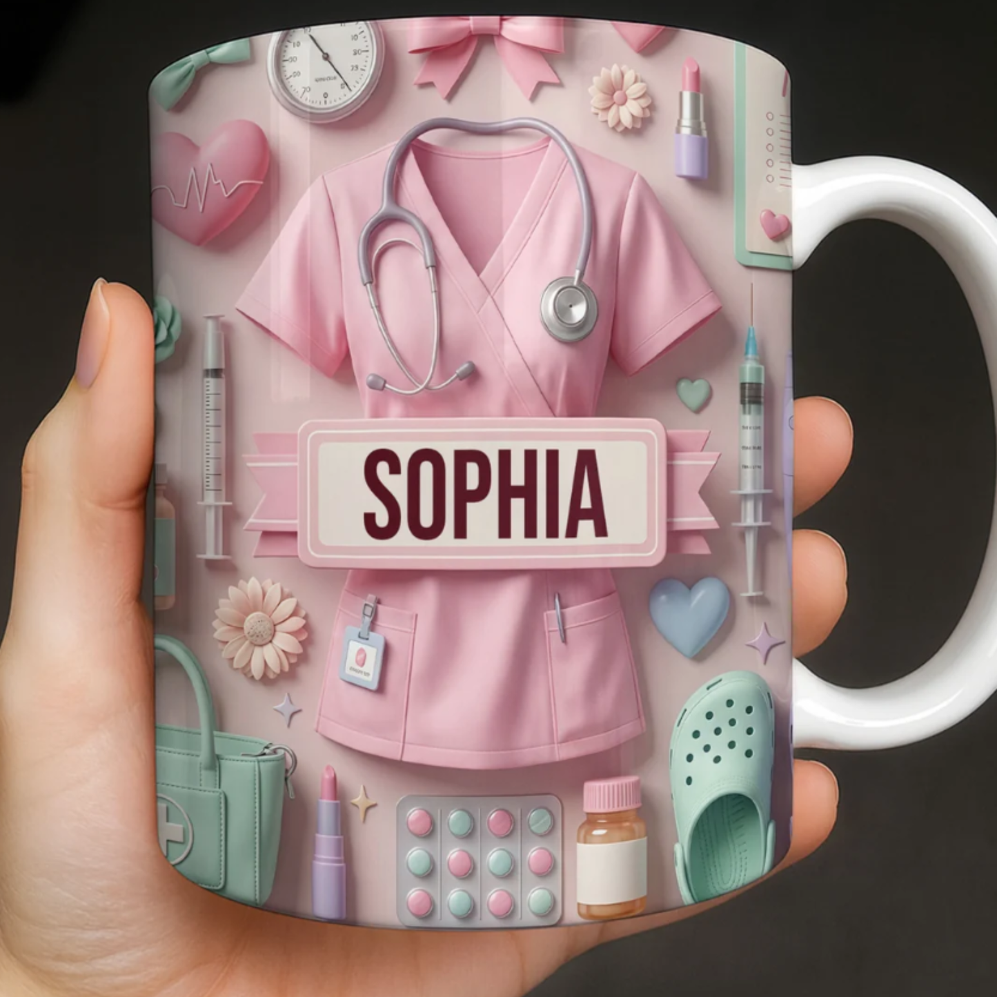 Heartfelt Gift for Dedicated Nurses, Custom Coffee Mug, Gift for Nurses and Healthcare Workers