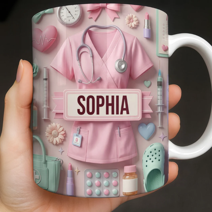 Heartfelt Gift for Dedicated Nurses, Custom Coffee Mug, Gift for Nurses and Healthcare Workers
