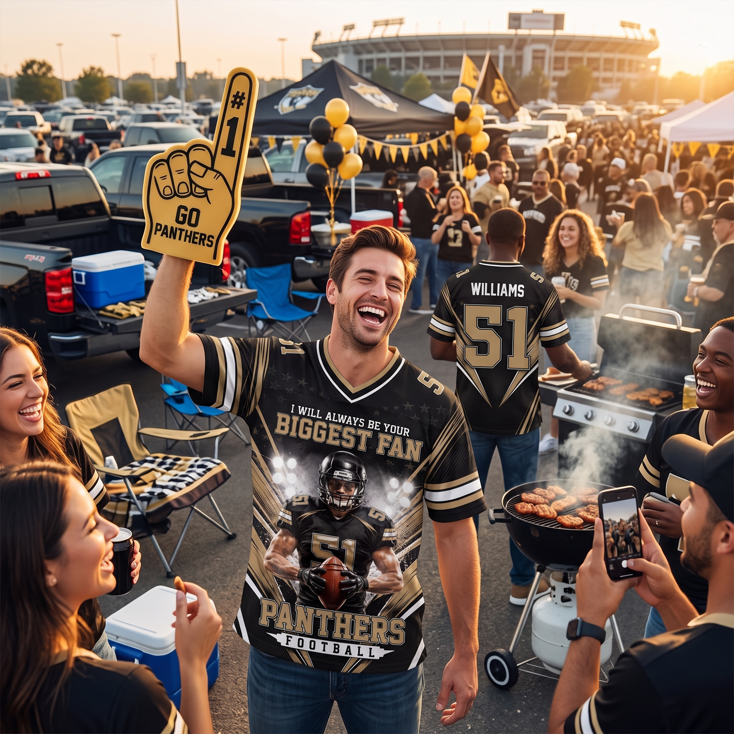 I Will Always Be Your Biggest Fan Personalized All Over Print Football Jersey For Football Mom Grandma Sport Family