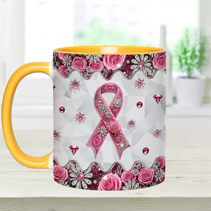 Breast Cancer Awareness - Personalized Breast Cancer Awareness Accent Mug