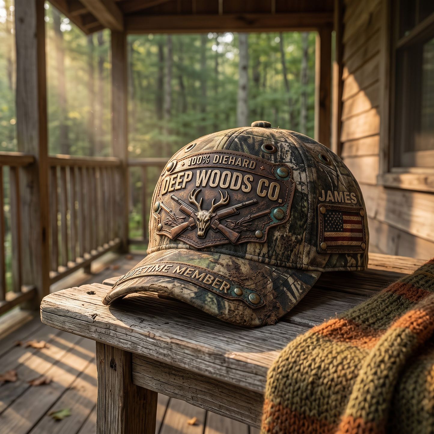 Personalized Hunting Camo Hat – Custom Name Deer Hunting Cap for Men