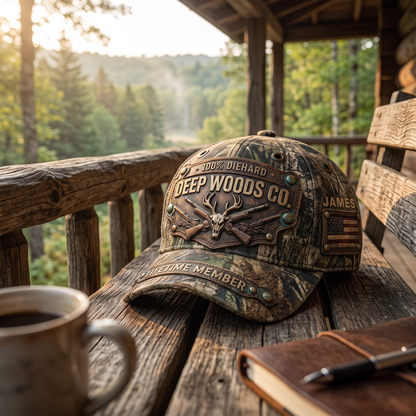 Personalized Hunting Camo Hat – Custom Name Deer Hunting Cap for Men