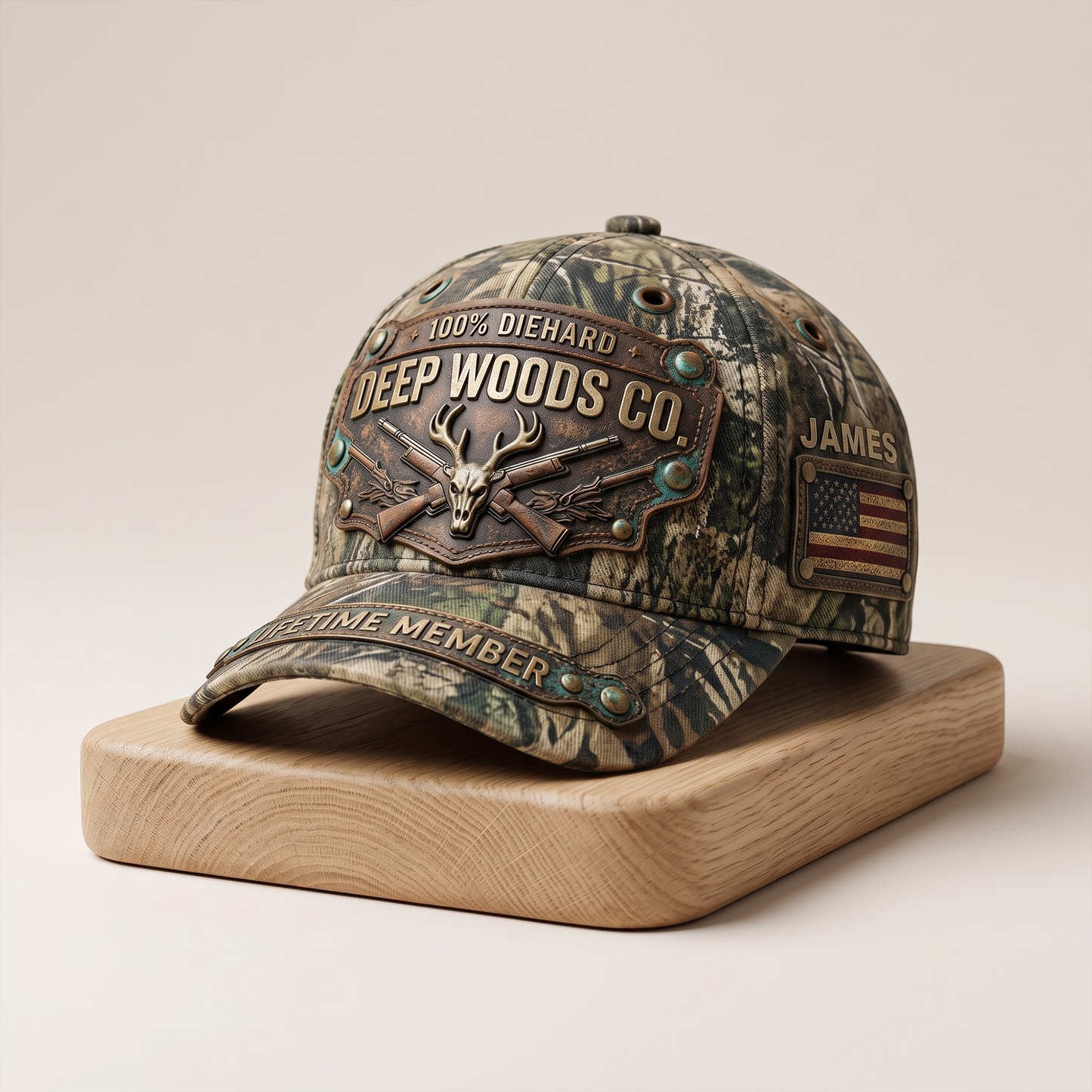 Personalized Hunting Camo Hat – Custom Name Deer Hunting Cap for Men