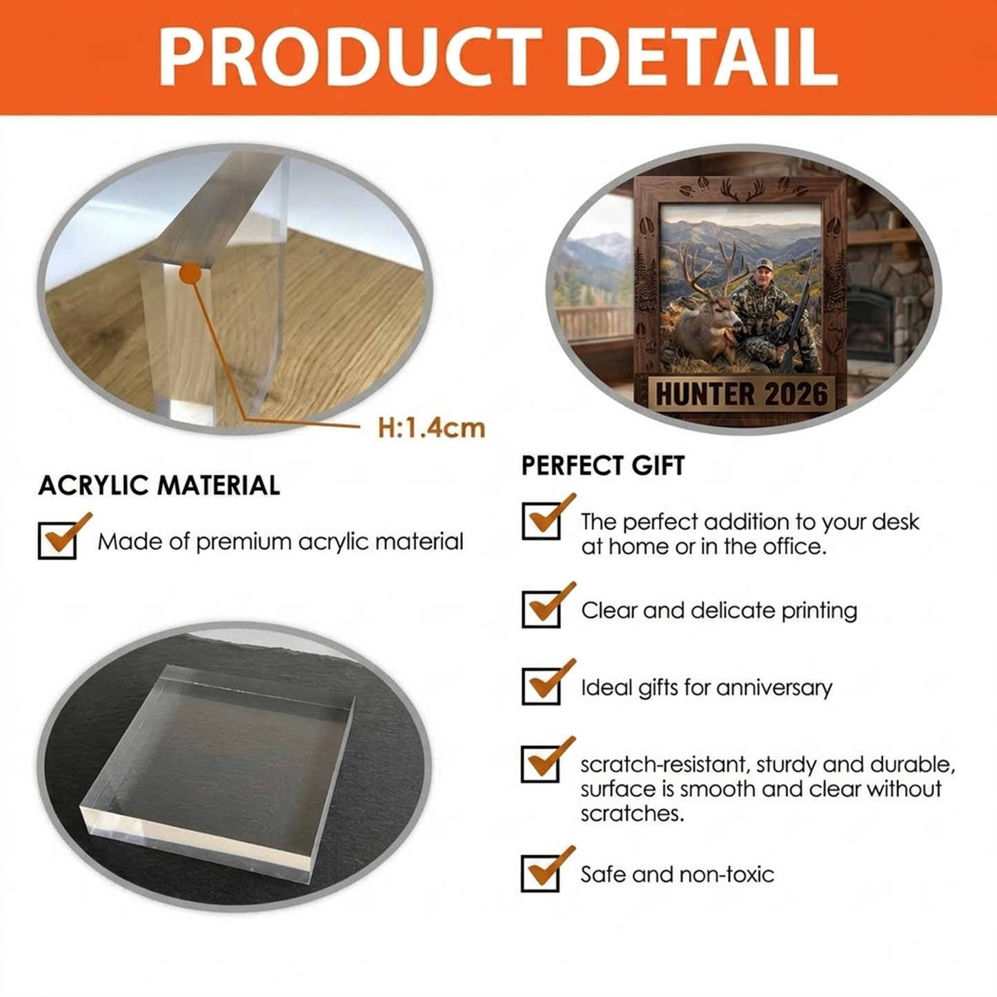 Custom Any Photo - Personalized Hunting Custom Shaped Acrylic Plaque