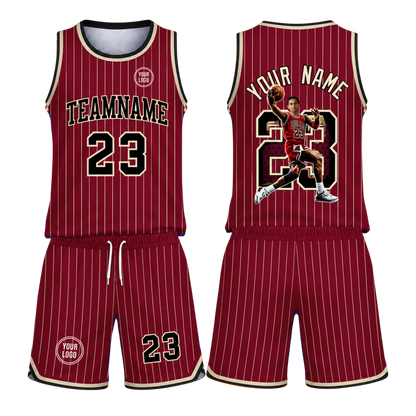Custom Basketball Jersey & Shorts Set, Personalized Team Name Number Logo Uniform, Basketball Set Custom