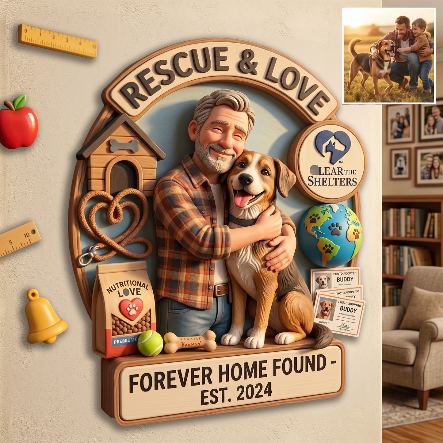 Personalized Rescue Hero Fridge Magnet With Custom Name - Thoughtful Gift For Animal Rescue Volunteers