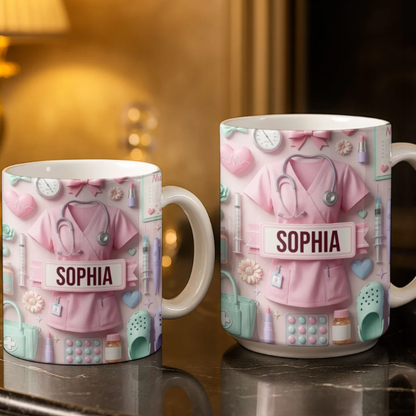 Heartfelt Gift for Dedicated Nurses, Custom Coffee Mug, Gift for Nurses and Healthcare Workers